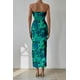 thumbnail image 2 of Vestido PRETTYGARDEN Maxi Sin Tirantes Floral Verde XL, 2 of 6