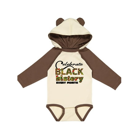 

Inktastic Celebrate Black History Every Month Gift Baby Boy or Baby Girl Long Sleeve Bodysuit