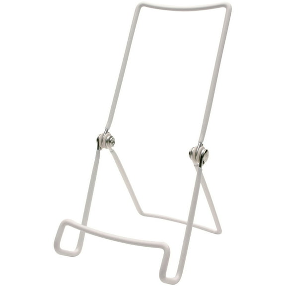 Gibson Holders 3AC Adjustable White Wire Display Easel, 3.375" W x 4" D x 8.25" H, Pack of 2