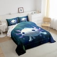 thumbnail image 3 of Castle Fairy Cute Sea Salamander Full Size Comforter Sets,Cartoon Axolotl Bedding Sets, 3 of 8