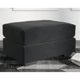 thumbnail image 7 of Bowery Hill Modern Fabric Upholstered Square Ottoman in Onyx, 7 of 7