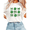 White-1, variant on Black Alternating Bow Clover Print Tshirt Graphic Tees Shirts St Patricks Day Casual Daily Wear Stylish Trendy Tops S-5XL