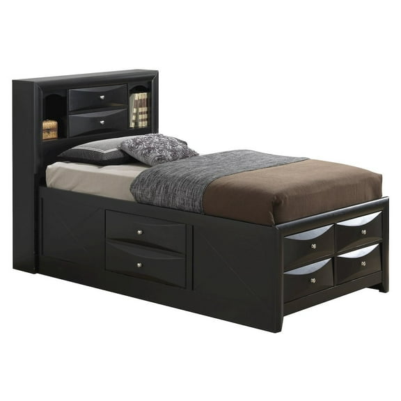 Glory Furniture G1500G-TSB3 Black Twin Storage Bed