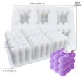 thumbnail image 2 of Moldes de velas para hacer velas de burbujas, moldes de silicona para velas de burbujas de 6 cavidades para hacer jabón, molde de pastel de burbujas para cera de soja, 2 of 5
