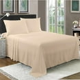 thumbnail image 1 of Split King Size Sheet Set, Hotel Luxury Bed Sheets, Extra Soft, Deep Pockets, Easy Fit, Breathable and Cooling Sheets, Wrinkle Free - Beige, 1 of 6