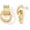 Small Knot, variant on 14K Gold Plated Door Ring Earrings - Women's Chunky Gold Earrings - Fashionable Mix-and-Match Metal Bold Knot Pendant Earrings