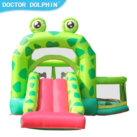 Tingmengte Frog Bounce House Jump House Kids Inflatable Bouncing Castle Jumping 420Dand 840D Playground Home Use