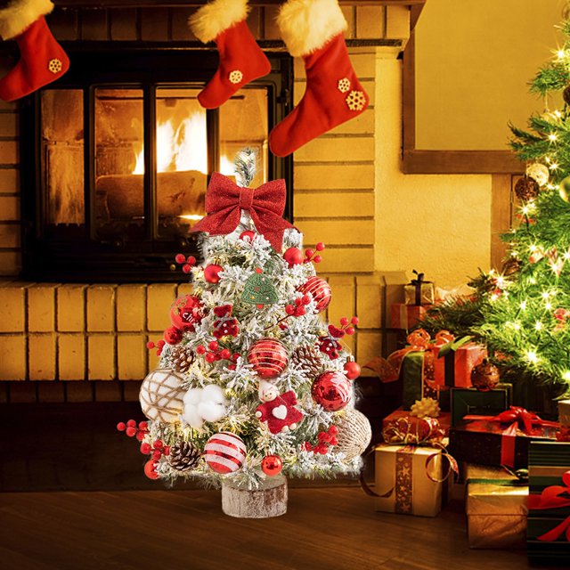 Christmas Decorative Luminous LED Christmas Tree Home Desktop Decoration 0.6m Mini Desktop INS Simulation Tree, Christmas Gift