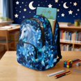 thumbnail image 4 of KUIFORTI Blue Horse Bookbag and Lunch Box Set 4 piece Durable Boys Backpack with Pencil Bags Water Bottle Sleeve for Elementary School Students Back to School Essentials Gifts, 4 of 7