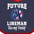 thumbnail image 4 of Inktastic Future Lineman Like Daddy Boys Baby Bib, 4 of 4