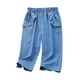 thumbnail image 1 of Odeerbi 5-12 Años Niños Jeans Suaves Verano Ruffle Denim Capris Casual Pata Recta Vaquero Pantalones Recortados, 1 of 7