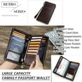 thumbnail image 7 of Contact's Genuine Leather Travel Passport Holder For Family RFID Blocking Fit up 4 Passports (Coffee), 7 of 7