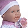 thumbnail image 3 of JC Toys La Baby Caucasian 16-inch Small Soft Body Baby Doll La Baby | Washable |Removable Pink Floral Outfit w/Hat, Pacifier & Magic Bottle | for Children 12 Months +, 3 of 5