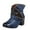 Blue, variant on asdoklhq Womens Waterproof Work Boots,European and American Style Large Size Thick High Heel Mid Tube Women's Boots