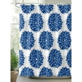 thumbnail image 2 of Shower Curtain Waterproof for Bathroom 72x72 Inch, Blue Dahlia Flowers Bath Curtain for Bath Stalls and Tub Grey Floral Decorative Shower Curtains with Hooks, 2 of 8