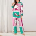 thumbnail image 3 of Lsque Sanrio Pattern Long Sleeve Pajama Set for Women - Soft 2-Piece Sleepwear and Loungewear Set with Pockets, Comfy Nightwear, 3 of 8