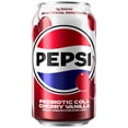 thumbnail image 2 of 1 Pack | Pepsi Prebiotic Cola, Cherry Vanilla, 12 Fl Oz Can, 30 Calories, 5G Prebiotic Fiber, 5G Sugar, Soda Pop Cola & 3x 9oz Disposable Plastic Cups, 2 of 5