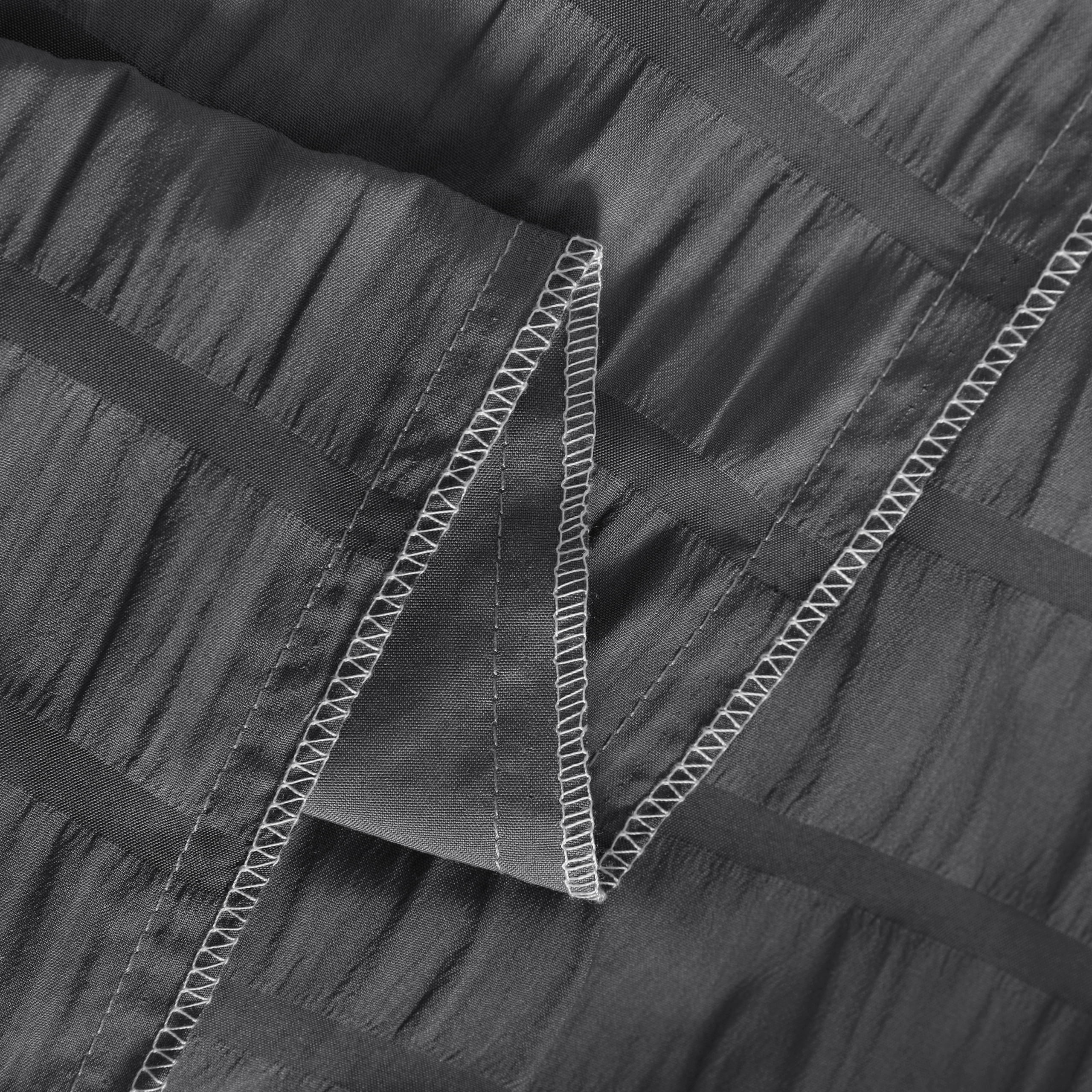Flxxie Seersucker Textured Duvet Cover Pillow Sham Set with Corner Ties, Twin, Dark Gray, 2-Pieces