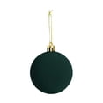 thumbnail image 4 of Set de adornos navideños de terciopelo flocado de 12 a 2,4 pulgadas de bolas de plástico marrón con cuerdas colgantes para decorar el árbol y decorar las casas navideñas, 4 of 9