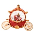 thumbnail image 4 of perfeclan Christmas Snow Globe Musical Globe Ornament Night Light Music Box Christmas Carriage Snow Globe for Wife Husband Daughter Son Red, 4 of 9