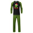 thumbnail image 3 of Conjuntos de pijamas navideños familiares a juego Grinch 2024, pijama de Grinch con parte superior y pantalones de pijama a cuadros, pijama de Grinch para niños y adultos para la familia, Hombres XL, 3 of 4