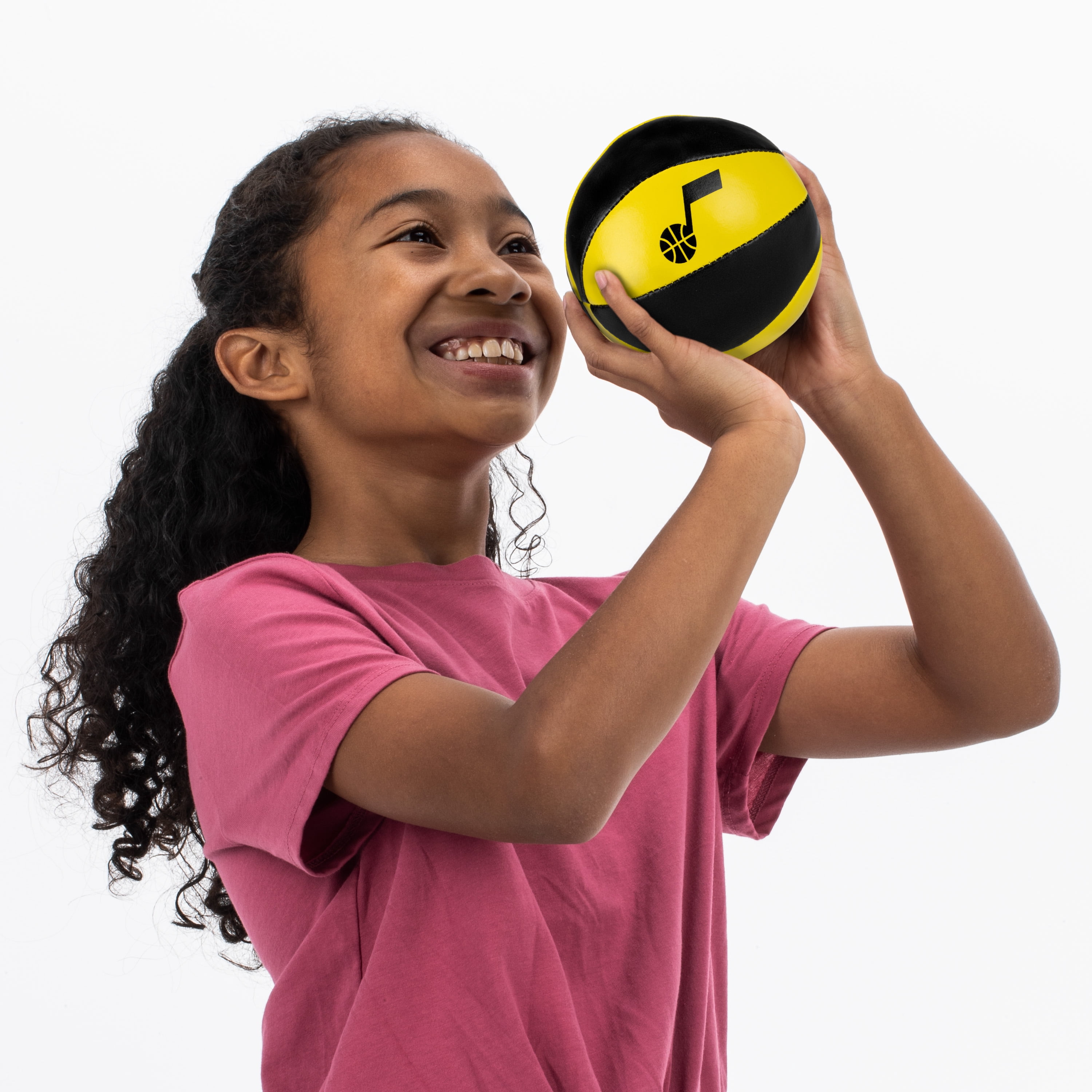 Franklin Sports NBA Utah Jazz Toy Basketballs - 2 Pack of Kids Soft Mini Basketballs for Over the Door + Indoor Hoops - NBA Fan Shop Kids Soft Toy Basketballs - (2) Mini Balls Included
