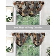 thumbnail image 5 of Waterfall Valances for Windows, Black Brown Girls Boho Kitchen Sheer Valance Curtains, Grey Vintage Ethnic Abstract Art Rod Pocket Elegant Swag Valances for Living Room Bedroom, 47.2"x38.5", 1 Panel, 5 of 8