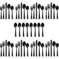 thumbnail image 2 of KitchenTrend Swirl 48 Piece Stainless Steel Flatware, Tableware Cutlery Set for Home Restaurant Black, 2 of 8