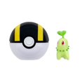 thumbnail image 3 of Pokemon Clip 'N' Go Chikorita Collectible Figure With Ultra Ball, 3 of 7