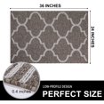 thumbnail image 2 of Tapis de Porte Intérieur Durable Premium, Antidérapant Absorbant Résistant à la Saleté Entrée CPDD, 24"x36 Pouces Lavable en Machine Profil Bas Tapis de Sol Intérieur CPDD pour Entrée Marron 24”x36”, 2 of 7