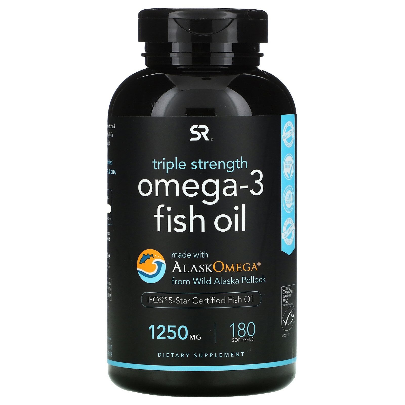 Sports Research Omega3 Fish Oil, Triple Strength, 1,250 mg, Softgel