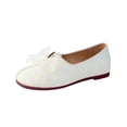 thumbnail image 2 of Bow Mary Jane Sneakers for Women, Women's Slip On Flats With Elegant Bowknot, Comfortable Lightweight Casual Shoes, Faux Cover Upper & Pu Sole, Breathable Design for Indoor Outdoor Walking, White 8.5, 2 of 7