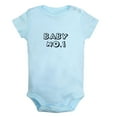 thumbnail image 5 of iDzn Pack of 2, Baby No.1 & Baby No.2 Funny Rompers For Babies, Newborn Baby Unisex Bodysuits, Infant Jumpsuits, Toddler 0-24 Months Kids One-Piece Oufits, 5 of 5