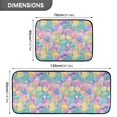 thumbnail image 3 of 2-Piece Kitchen Mat Set Non Slip Washable Floor Mats Decorative Rugs for Kitchen Sink Laundry Watercolor Rainbow Flowers, 3 of 7