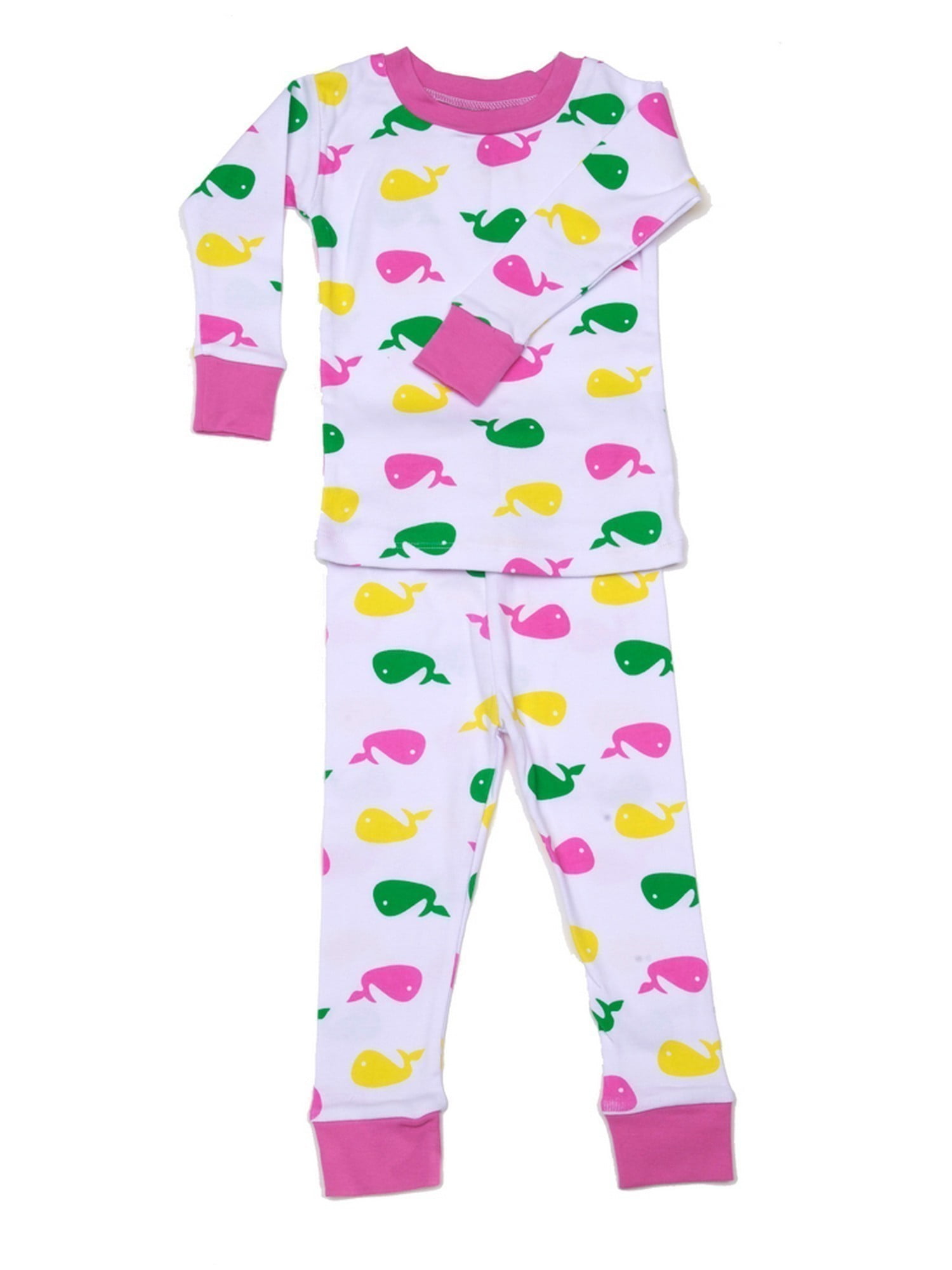 New Jammies New Jammies Unisex Little Kids Pink Cotton 2 Pc Sleepwear