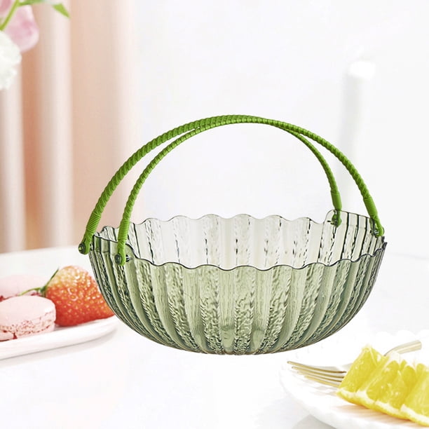 Bandeja de Frutas Alta, Fácil de Usar, Ideal para Dulces y Aperitivos. Multicolor. Perfecta para La Mesa de Centro o Salón. Gran Capacidad.