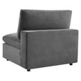 thumbnail image 6 of Sofa Middle Chair, Velvet, Grey Gray, Modern Contemporary Urban Design, Living Lounge Room Hotel Lobby Hospitality, 6 of 8