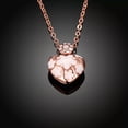 thumbnail image 4 of EOEMY Rose Gold Plated Necklace Pendant Heart Aaa Zirconia 19 Inches 1mm Lobster B166-Default, 4 of 7