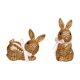 thumbnail image 2 of Pair Pack Easter Resin Rattan Effect Bunny Ornament Home Decor Garden Patio Home Decoration, 2 of 6