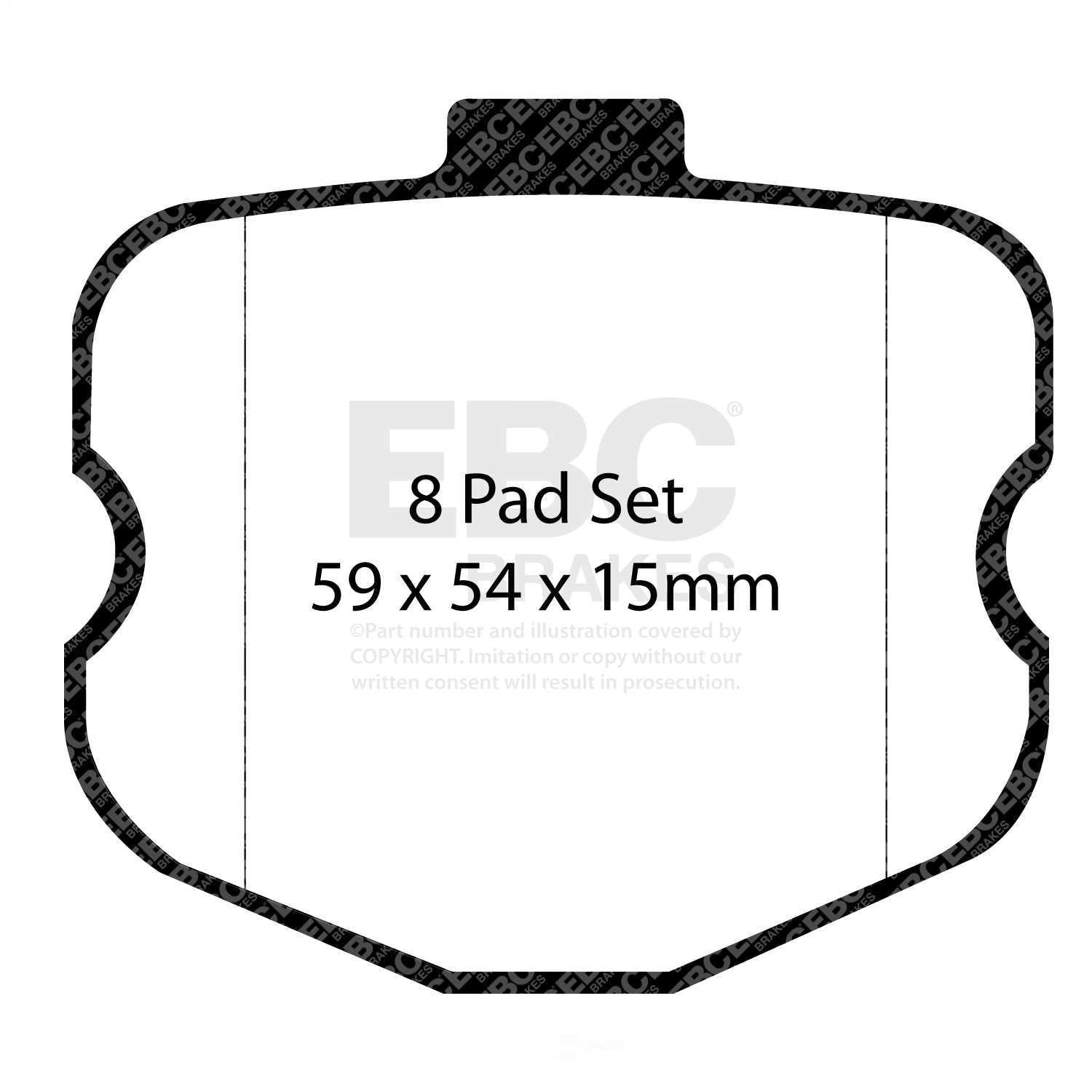 EBC Brakes Redstuff Premium Fast Street Pad For All Engine Sizes Fits select: 2009-2013 CHEVROLET CORVETTE