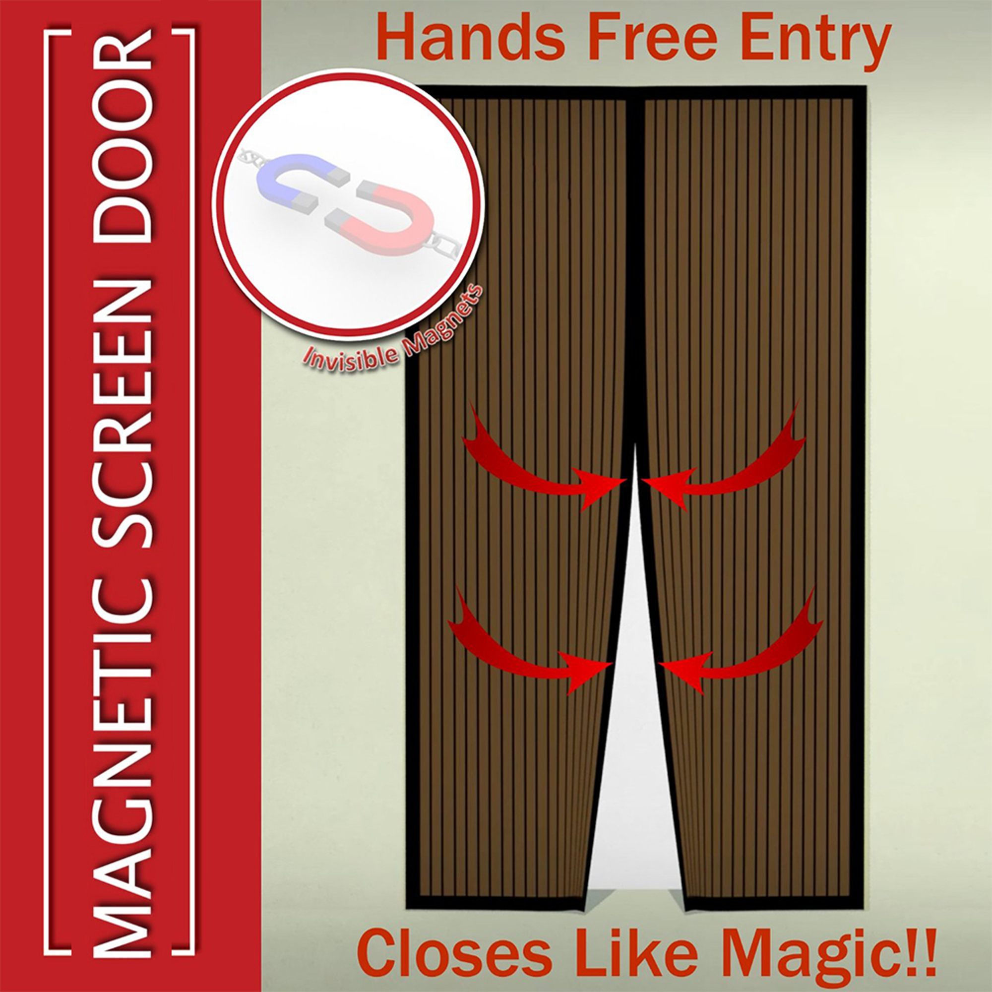 2Pack, Magnetic Mosquito Screen Door Heavy Duty Mesh & Hands Free Magnetic Anti Bugs Fly Curtain -  39*82'' - image 2 of 7