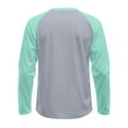 thumbnail image 5 of WTOBBY Men's Color Block Raglan Long Sleeve T-Shirt Top Casual Contrast Design Shirt for Men in Everyday Fashion and Comfort,Mint Green 2XL, 5 of 6
