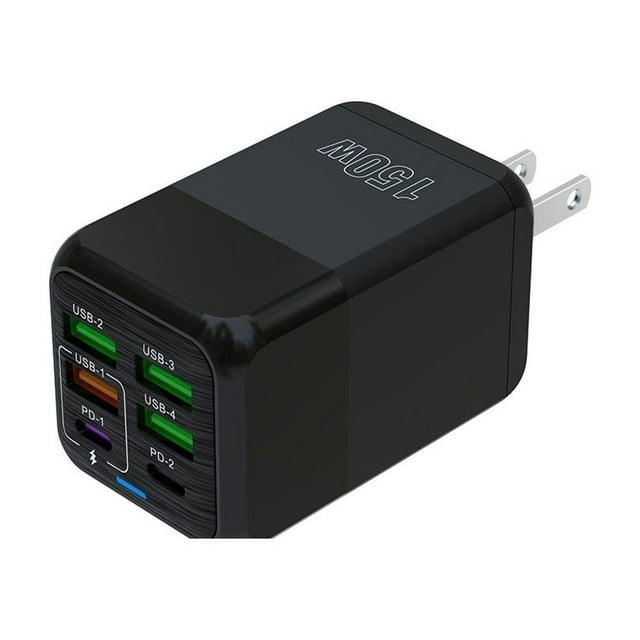 150W 6 Ports Pd QC 4.0 Usb C Fast Charger Wall Adapter Super Fast Charging