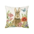 thumbnail image 5 of Easter Wreath Easter Pillow Rabbits Patterns Throw Pillow Cases Decorative Cushion Covers for Sofa Couch Home Easter Decor New, A, 5 of 6
