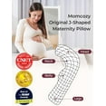 thumbnail image 3 of J-Shaped Pregnancy Pillow for Sleeping with Cooling Cover – Maternity Body Pillow for Pregnant Women, Side Sleeper Support for Belly, Hip & Leg, Deep Grey, 3 of 15