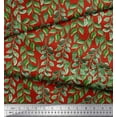 thumbnail image 3 of Soimoi Poly Georgette Fabric Leaves Panel Print Fabric by the Yard 42 Inch Wide, 3 of 3
