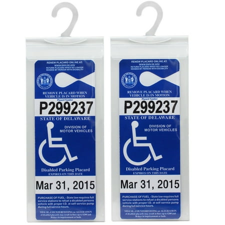 2 PCS Handicap Parking Permit Placard Holder - Disabled Parking Placard Protector Sleeve with Large