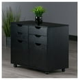 thumbnail image 2 of Halifax Storage Cabinet, 2 Door & 4 Drawer, Mobile Organizer, Black Wood, Home Office & Garage, 26.3"H x 32.1"W x 15.9"D, 2 of 9