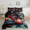thumbnail image 2 of Feelyou Christmas Holiday Full Size Comforter Sets, Xmas Tree Snowflake Bedding Comforter Set, Vintage Western Festival Reversible Bedding Sets, Microfiber Bedroom Decor, 3pcs, 2 of 8