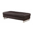 thumbnail image 2 of HomeRoots Brown Ottoman - 63 x 32 x 19 in., 2 of 3